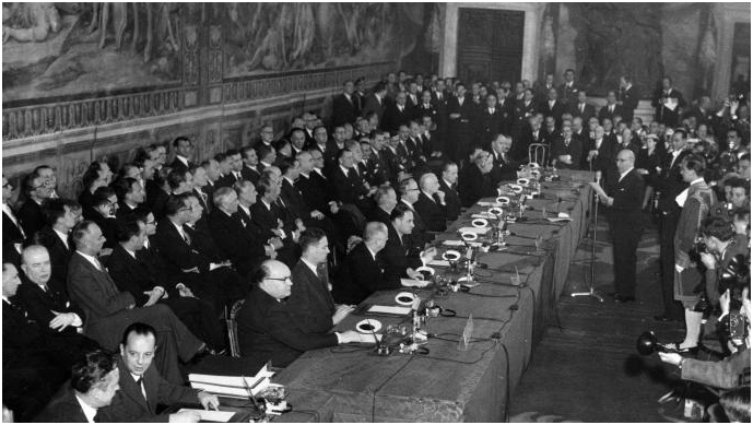Подписание Римского договора о ЕЭС в 1957 году
